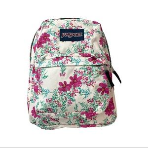 Brand New Jansport Super-Break Backpack In Trendy Daring Daisy Tan Color.